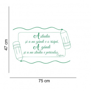 Sticker perete A studia si a gandi 3
