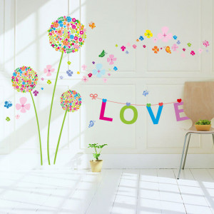 Sticker perete Colorful Dandelions - Img 2