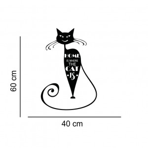 Sticker perete Home is where the cat is - Img 3