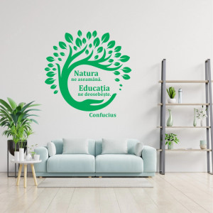 Sticker perete Natura ne aseamana, educatia ne deosebeste - Img 2