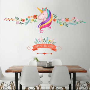 Sticker perete Rainbow Unicorn