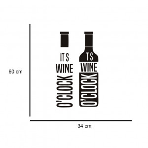 Sticker perete Wine O'Clock - Img 2