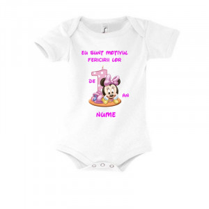 Body personalizat alb Eu sunt motivul fericirii lor Fetita