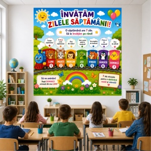 Plansa Educativa Invatam Zilele Saptamanii 2