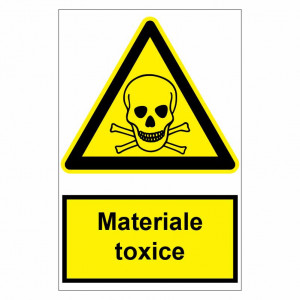 Sticker indicator Materiale toxice