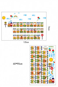 Sticker perete alfabet trenulet cu animale 4