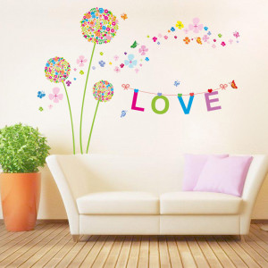 Sticker perete Colorful Dandelions
