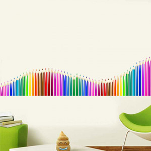 Sticker perete creioane colorate 4