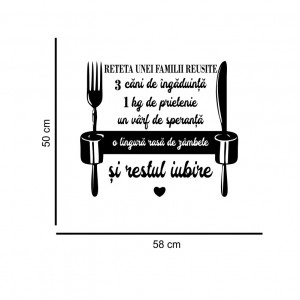 Sticker perete Reteta unei familii reusite - Img 2