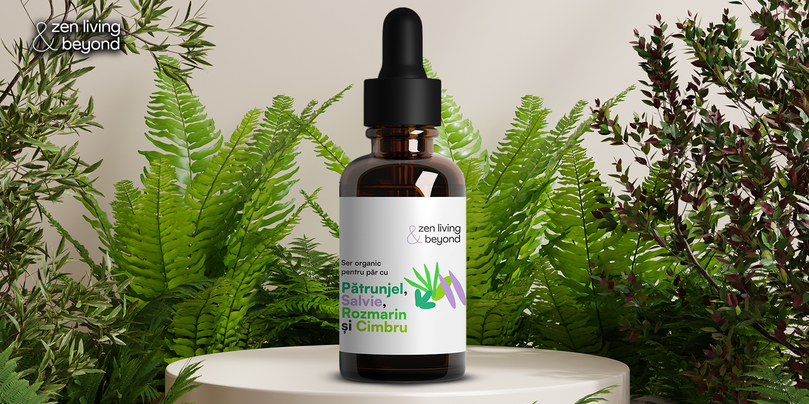 Hrănește și fortifică-ți părul cu Serul organic pentru păr cu Pătrunjel, Salvie, Rozmarin, Cimbru,