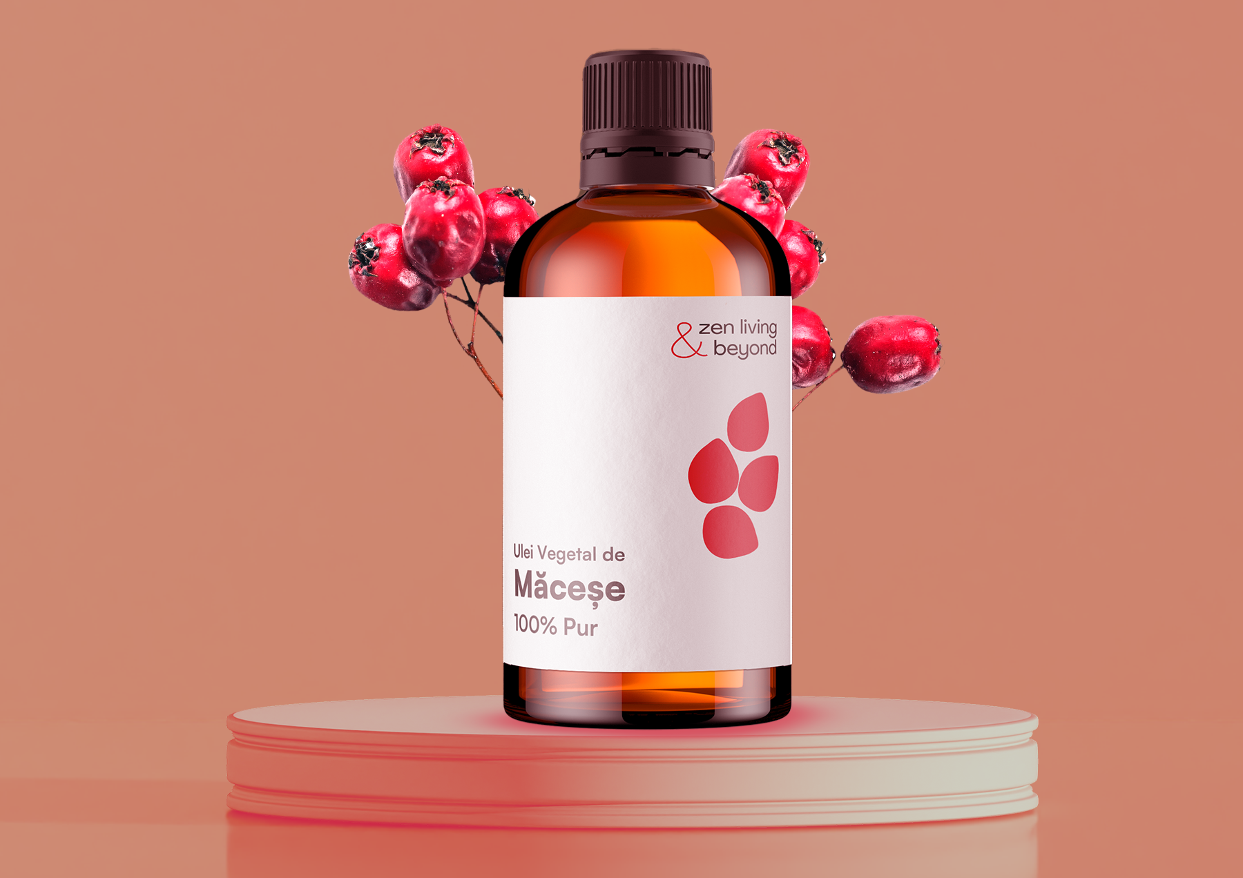 Uleiul Vegetal de Măceșe 100% PUR, 100 ML Zen Living & Beyond: Elixirul Regenerator pentru o Piele Perfectă!