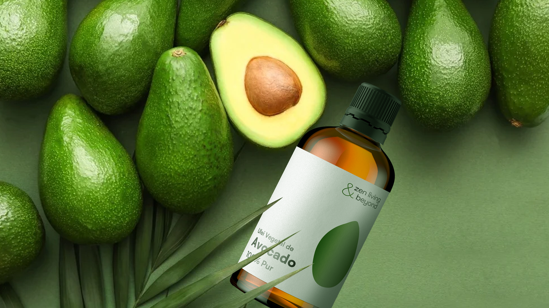 Uleiul Vegetal de Avocado 100% PUR, 100 ML Zen Living & Beyond: Nutriție Profundă și Regenerare pentru Pielea Ta!