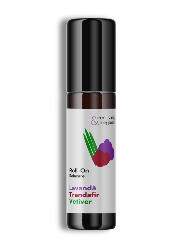 Roll-on Aromaterapie Relaxare - Lavandă, Trandafir, Vetiver, 10 ml