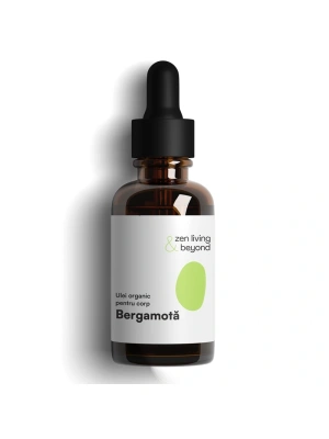 Ulei organic pentru corp cu Ricin, Chimen negru și Bergamotă, 50 ml