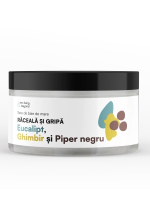 Sare de baie de mare Răceală și Gripă cu Eucalipt, Ghimbir și Piper negru, 350 g