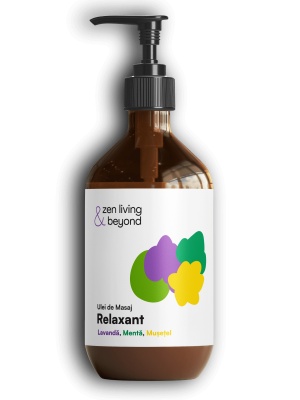 Ulei de Masaj Relaxant-Lavandă, Mentă, Mușețel, 300 ml
