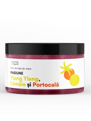 Sare de baie de mare Pasiune cu Ylang Ylang, Lămâie și Portocală, 350 g