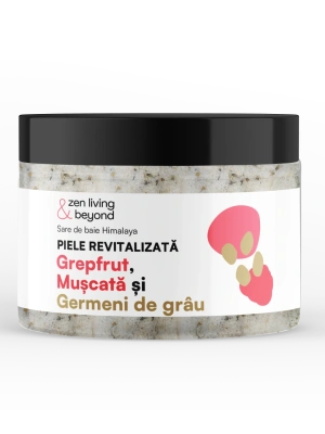 Sare de baie Himalaya Piele revitalizată cu Grepfrut, Mușcată și Ulei de Vitamina E, 500 g