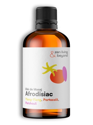 Ulei de Masaj Afrodisiac- ylang-ylang, portocală, patchouli, 100 ml