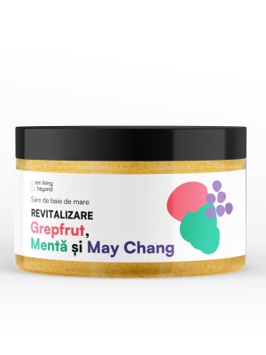 Sare de baie de mare Revitalizare cu Grepfrut, Mentă și May Chang, 350 g