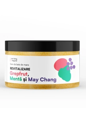 Sare de baie de mare Revitalizare cu Grepfrut, Mentă și May Chang, 350 g