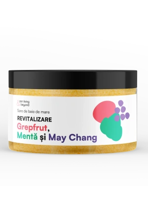 Sare de baie de mare Revitalizare cu Grepfrut, Mentă și May Chang, 350 g