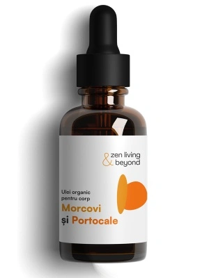 Ulei organic de Corp cu Ricin, Chimen negru, Morcovi și Portocale, 50 ml