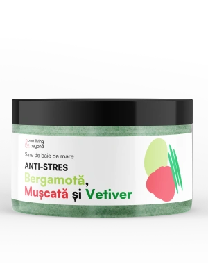 Sare de baie de mare Anti-stres cu Bergamotă, Mușcată și Vetiver , 350 g