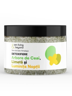Sare de baie Himalaya Detoxifiere cu Arbore de Ceai, Limetă și Luminița Nopții, 500 g