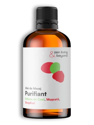 Ulei de Masaj Purifiant-Arbore de Ceai, Mușcată, Grepfrut, 100 ml