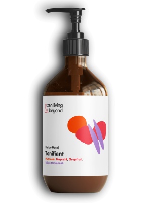 Ulei de Masaj Tonifiant-portocală, mușcată, grepfrut, salvie tămâioasă, 300 ml