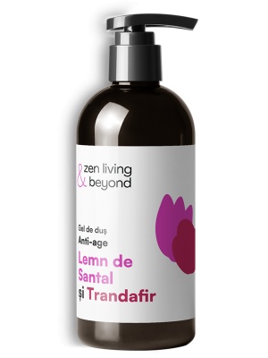 Gel de duș Anti-age cu Lemn de Santal și Trandafir, 250 ml