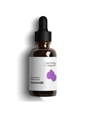 Ulei organic de Corp cu Ricin, Chimen negru și Lavandă, 50 ml