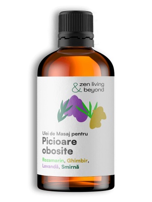 Ulei de masaj pentru Picioare obosite- Rozmarin, Ghimbir, Lavandă si Smirnă, 100 ml