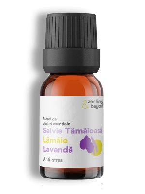 Blend Anti-Stres - Salvie Tămâioasă, Lămâie, Lavandă, 10 ml