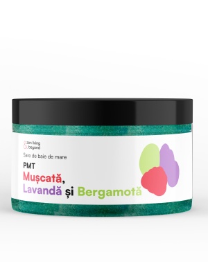 Sare de baie de mare PMT cu Mușcată, Lavandă și Bergamotă, 350 g