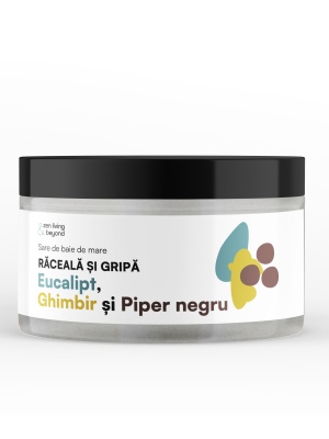 Sare de baie de mare Răceală și gripă- eucalipt, ghimbir si piper negru 350 g