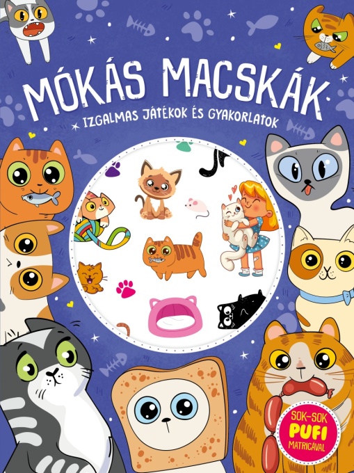 Mókás macskák - pufi matrica