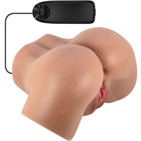 Crazy Bull - Vibrador Hailey Butt Com Vagina E Ânus Realistas Mulata Controle Remoto