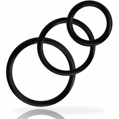 Conjunto De Anéis Addicted Toys Para O Pênis Preto