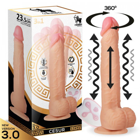 Dildo Centauro realista com rotação e Movimentos Ondulantes 360º versão 3.0