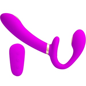 Pretty Love - Thunderbird Vibrador Duplo Strap-On Controle Remoto Roxo - Img 2