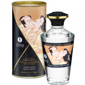 Shunga Aphrodisiac Warming Oil Fetish Vanilla 100 Ml - Img 2
