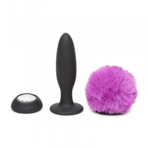 Coelho Feliz Recarregável Vibrante Plug De Butt Grande Preto / Roxo - Img 7