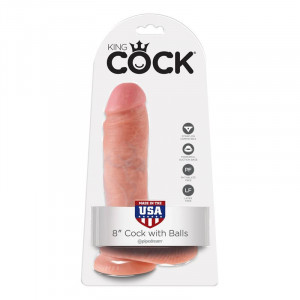 King Cock 8 &Quot;Dildo Realista Com Bolas 20,3 Cm - Img 2