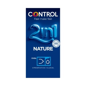 Preservativos 2 em 1 Nature 6 uds