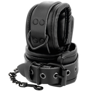 Darkness Leather Wrist Restraints Black - Img 1