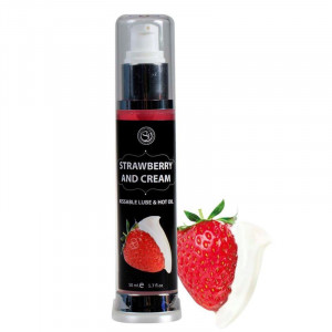 Secretplay Lubricant 2-1 Heat Effect Strawberry & Cream 50Ml - Img 2