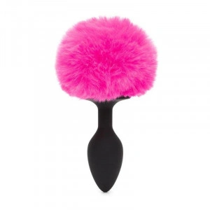 Plug De Coelho Feliz Não Vibrante Pequeno Preto / Rosa - Img 1