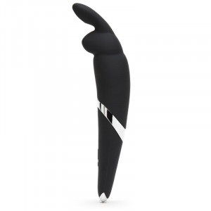 Vibrador De Varinha Preta De Coelho Feliz - Img 3